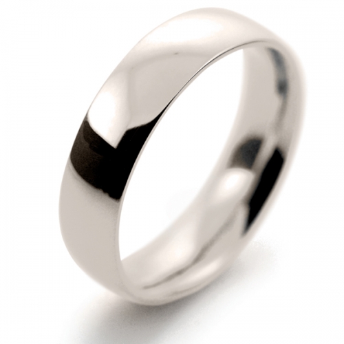 Court Medium -  5mm (TCM5 W) White Gold Wedding Ring